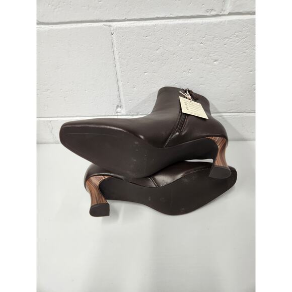 Sanctuary Women's SA-Sleek Java Leather Ankle Boots, Sz 9.5, Spool Heel, Classic - Picture 6 of 10